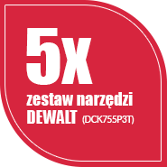 Do wygrania 5 x zestaw narzędzi DEWALT