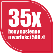 Do wygrania 35 x bony nasienne o wartości 500 zł